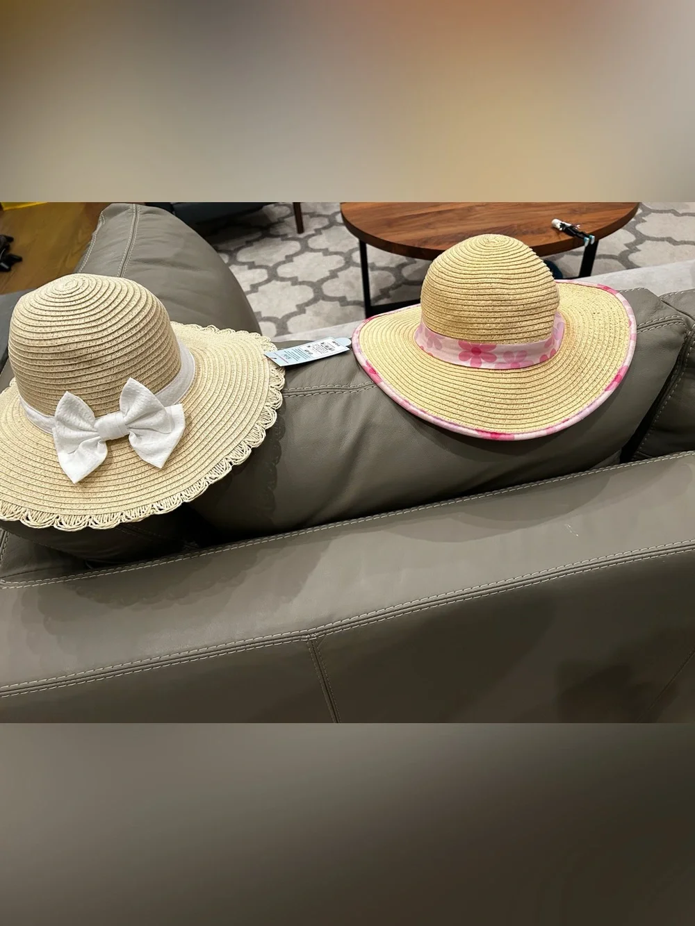 2T-5T Sun beach wide brimmed hats (one new with tags)